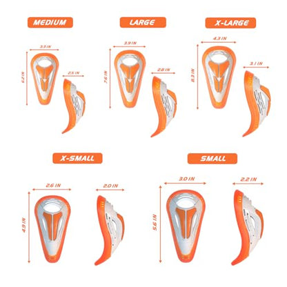 DRSPORTS Flex Cup D3O Impact Shield, Men’s Athletic Cup with Ergonomic Comfort, Groin Protector for Football, MMA, Boxing, Rugby and Baseball, Sports Protective Cup for High-Contact Training (XS–XL) - size: X-Large