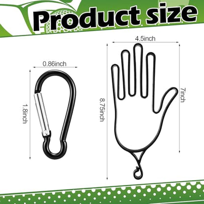 Simgoing 6 Pcs Golf Gloves Holder with 6 Metal Hanging Hooks Golf Gloves Stretcher Support Keeper Drying Rack Tool Accessories Men Women Golfer - color: Blue,White,Black