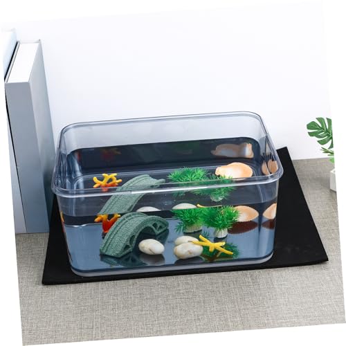 ibasenice Fish Tank Mat 15.74X11.81X0.23In Aquarium Leveling Pad Black Foam Cushion for Shock Absorption Water Resistance Heat Insulation Under Tank