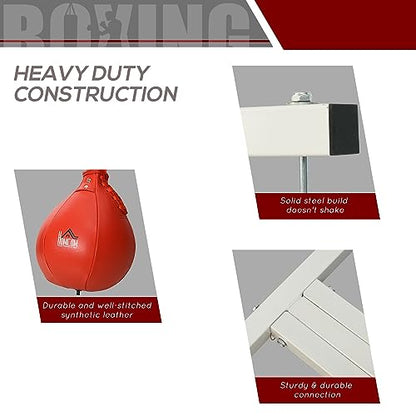 GOWE 2 in 1 Punching Bag Stand, Adjustable Height Heavy Bag Stand with Weighted Base and Speed Bag, Freestanding for Home Gym