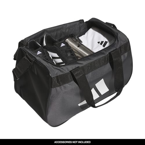 adidas Power Gym Bag – Lightweight Small Duffel, Team Dark Grey/White/Black, OSFA - color: Team Dark Grey/White/Black