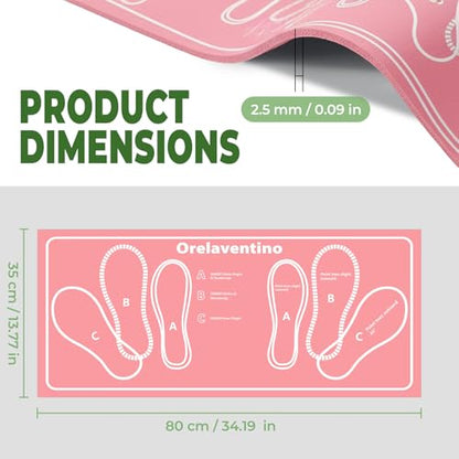 Squat Mat with Foot Position,Non-Slip Workout Mat for Squat & Leg Exercises - color: Pink