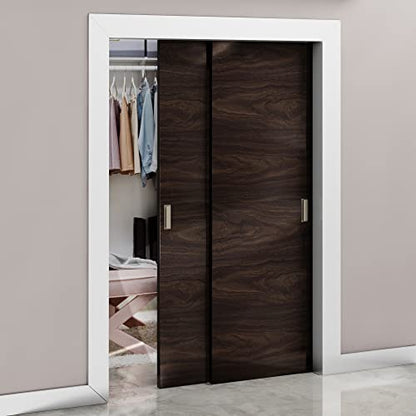 HRX Self-Adhesive Edge Fingerpull Door Handle - Easy to Install Screwless Peel and Stick on Glass, Wood, Metal, Plastic - Sliding Doors Knob for Kitchen Fronts, Drawers & Dressers Panels - 2 Pack - color: Stainless