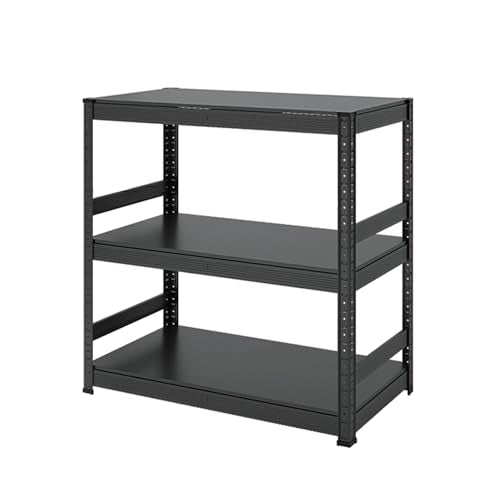 20 Gallon Metal Fish Tank Stand, Freestanding Adjustable Bookshelf Storage Shelves, ,Heavy-Duty Industrial Microwave Stand, Kitchen Utility Organizer for Home Office(80x40x80cm(31x16x31inch), Black) - color: Black, size: 80x40x80cm(31x16x31inch)