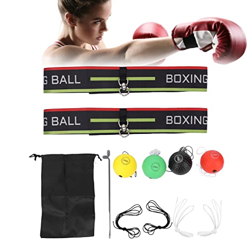 Boxing Ball Headband, Adjustable Boxing Headband Reflex Ball Set for Improving Reaction and Coordination Skills