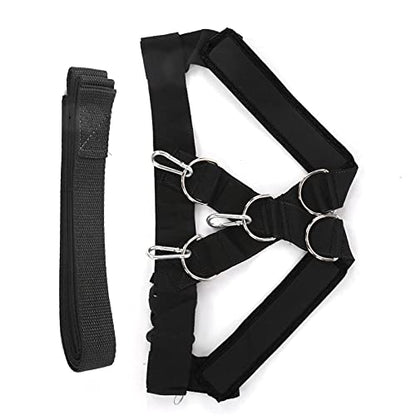 Shoulder Strap Pulling Sled Harness Vest for Speed and Agility Training - color: Black