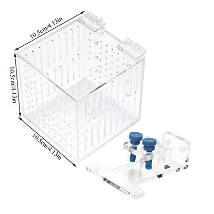 Acrylic Fish Isolation Box, Multifunctional Aquarium Isolation Box for New or Sick Fish, High Clarity Transparent Tank Divider with Adjustable Height for Open Fish Tanks