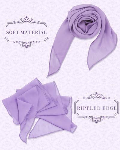 Chiffon Scarf for Women, Removable Flower Neck Scarf Light Soft Fashion Rose Scarves Versatile Headband or Hair Band - color: Light Purple