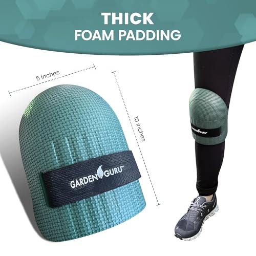 GARDEN GURU Home & Gardening Knee Pads – Waterproof EVA Foam Cushion, Soft Inner Liner, Comfortable Fit with Adjustable Straps - size: 1 Pack, style: Comfort Foam
