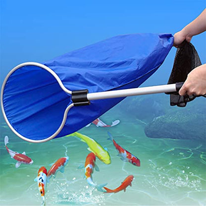 Creatures Aquarium Japanese Sock Net Fishing Net Fish Landing Net Catching Net Soft Mesh Basket for Large Fish Spawning Breeding Transfering Accessories Fishing Net