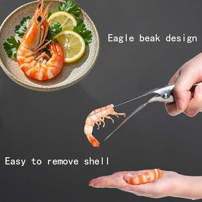 2 PCS Shrimp Deveiner Tool and Shrimp Peeler,Stainless Shrimp Knife ShrimpThread Knife Shrimp Deveining Tool，Easy to Use Shrimp Deveiner