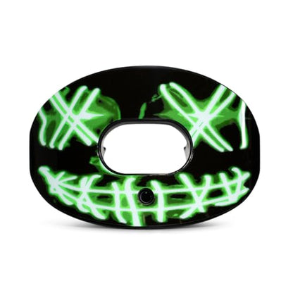 Battle Sports Oxygen Football Mouthguard | Maximum protection with a safe secure comfortable fit, Built-in airflow channels for easy breathing, No boiling required - color: Nightmare 3.0