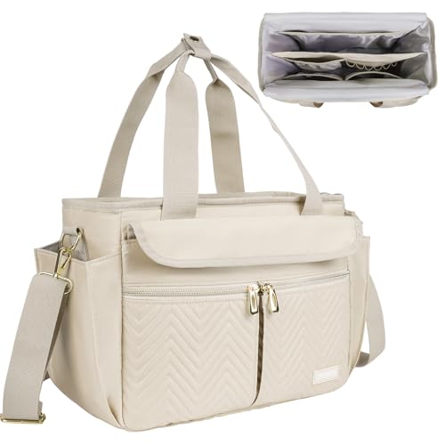 Bible Bag for Women with Shoulder Strap,Bible Carrying Case,Church Bag with Multiple Pockets for Bible Study Accessories - color: Apricot, size: Bag With Bible Cover