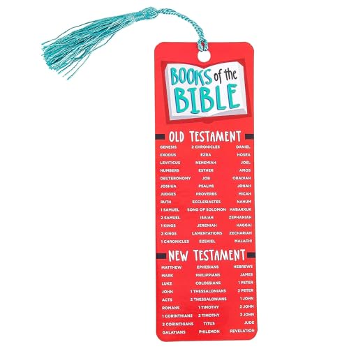 Books of the Bible Tassel Red Bookmark - style: Books of The Bible
