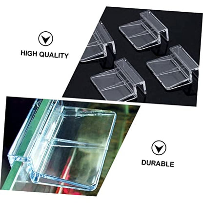BESPORTBLE 10pcs Acrylic Support Brackets for Fish Tanks Easy Install Clips for Glass Lightweight and Stable Aquarium Cover Frame