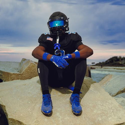 Nxtrnd One Pro Football Mouth Guard, Interchangeable Strap, Fits Adult & Youth (Blue) - color: Blue Pro