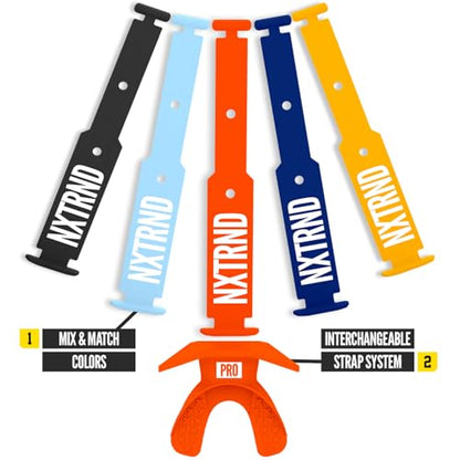 Nxtrnd One Pro Football Mouth Guard, Interchangeable Strap, Fits Adult & Youth (Orange) - color: Orange Pro