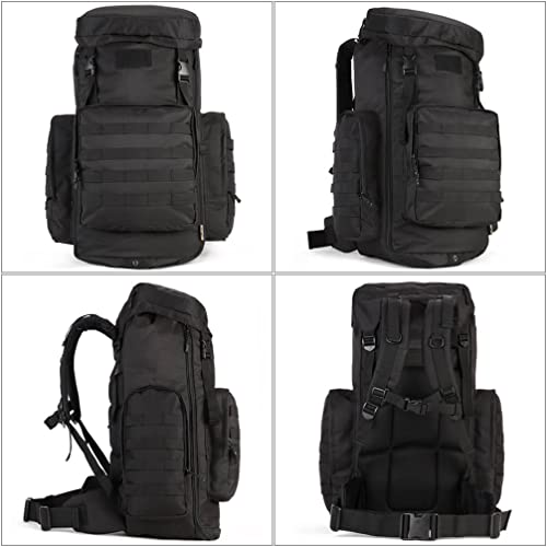 Hiking Backpack 70L Large 85L Tactical Backpack MOLLE Military Trekking Rucksack Black