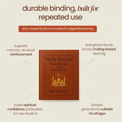 The Quran Journey: Holy Quran Made Simple & Illustrated - an Easy-to-Follow Study Guide for Beginners with Complete Summary, Tafsir & All 114 Surahs