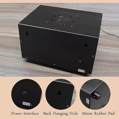 Boxing Interval Timer, Boxing and Muay Thai Timer with Blue LED Screen, Beep Timer Reminder, Full Button Knob Operations, Round Time Optional Gears, for Muay Thai/MMA/Kickboxing