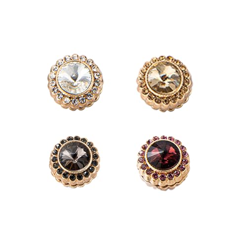 4Pcs Strong Hijab Magnets, Big Magnets for Muslim Scarf, Hijab Magnetic Pins, Magnetic Buttons for Clothing, Rhinestone Hijab Magnet for Women Girls Scarf Niqab