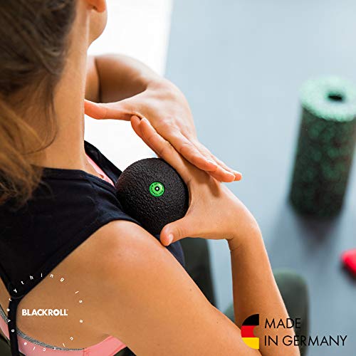 Blackroll - Trigger Point Ball 08, for Exercise and Muscle Recovery, Deep Tissue Massager for Myofascial Release in The Shoulders, Neck, and Back, 8cm (3.1"), Black - size: 3.2"