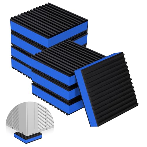 ToLanbbt 8 Pack Anti Vibration Pads for Washing Machine 3"x3", 7/8"T EVA Mechanical Damping Vibrating Sound Isolation Pad Rubber Isolator Mat for Compressor, Air Conditioner, Washer, Dryer, Treadmill - size: 3'' X 3'' X 7/8"