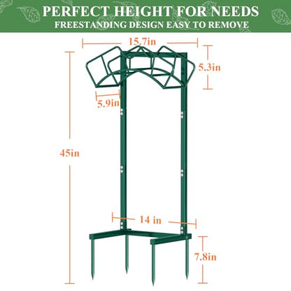 Qatsrin Super Stable Garden Hose Holder, Water Hose Reel holds 160ft, Green | Freestanding Water Hose Storage Hanger，Detachable Hose Stand Box for Outside Yard Lawn Farm - color: Green
