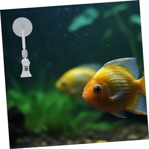 6pcs Reusable Fish Tank Feeding Clamps for Aquarium Accessories Stable Hold for Fish Tanks Versatile Use Home Office and Restaurant