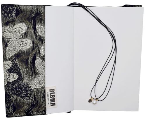 BLBMH 5x8 Book Cover | Handmade Non-Stretch Fabric Sleeve with Bookmark | for Paperback Bible Journal | Privacy Reading Gift for Women - Butterfly B - color: Butterfly B
