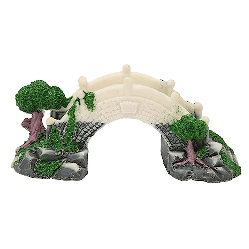Aquarium Arch Bridge Decoration Hand Craft Resin Landscaping for Fish Tank Ornaments Suitable Aquariums Fountains