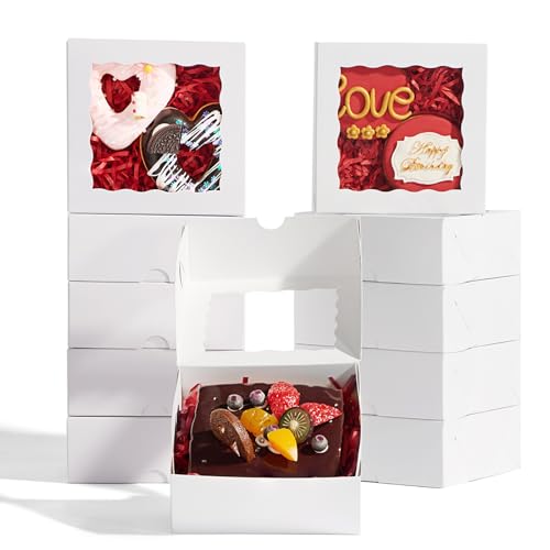 20Pcs 5x5x2 Bakery Boxes Chocolate Covered Strawberries Boxes for 4 - color: White