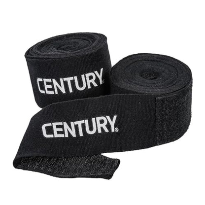 Century 108 Inch Boxing Hand Wraps with Thumb Loop for Martial Arts Kickboxing Punching – MMA Muay Thai Men and Women Elastic Inner Glove for Hand & Wrist Supports – Pair | Black