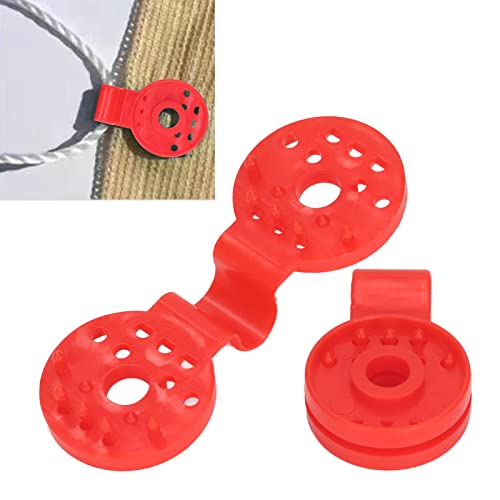 100 Piece Shade Cloth Plastic Clips Mesh Clip,Tarp Clips Shade Cloth Heavy Duty Lock Grip for Sun Shade Net, Anti Bird Netting, Garden Netting, Shade Fabric Accessories - color: Red
