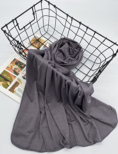 Txmout Premium Jersey Hijabs for Women - Cotton Muslim Scarfs - color: Grey