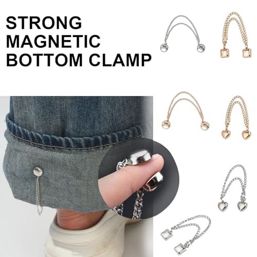 Multifunctional Clothing Clips Hijab Magnets with Chain Shawl Clips Accessories Hijab Magnets Strong Small - size: round 1