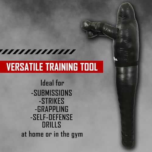 Combat Sports Legged Grappling Dummy – 35 to 140 lb Nylon Training Partner for MMA, Jiu-Jitsu, Wrestling, Takedowns, Throws, Submissions & Striking - size: New, 90 lbs