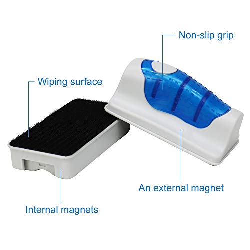 Jasonwell Magnetic Aquarium Fish Tank Glass Algae Glass Cleaner Scrubber Floating Clean Brush(L) - size: L