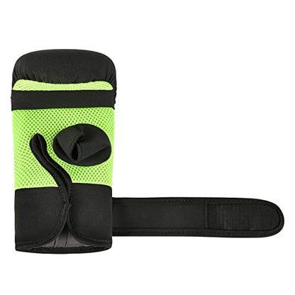 MaxxMMA Neoprene Washable Heavy Bag Gloves - Boxing Punching Training - color: Neon Yellow, size: Large-X-Large
