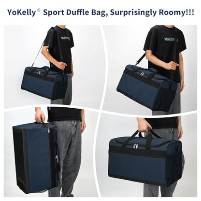 40L Gym Bag for Men, Navy Blue | 20 inch, Sport Duffle Bag, Weekender, Travel - color: Navy Blue