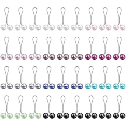 36Pcs Hijab Pins Clips, Multicolor Headscarf Pearl Pins, U Shape Safety Clips for Hijab Scarf Lady Muslim Shawl Clips Scarf Brooches Pin Jewelry Boutonniere Wedding Dress Accessories