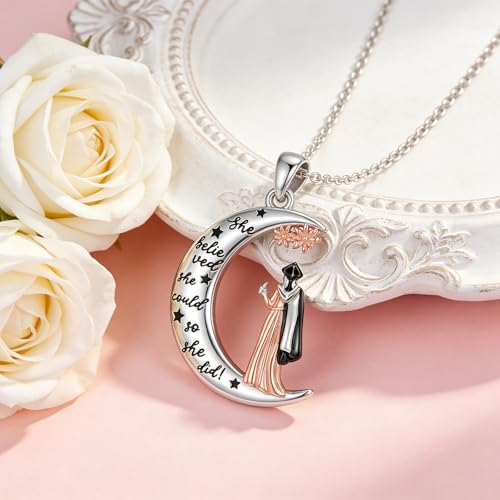 Graduation Gifts for Women 925 Sterling Silver Compass/Graduation/Vet/Cross/Stethoscope Necklace for Women - color: Graduation-Muslim-1
