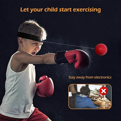 Boxing Reflex Ball, Boxing Ball Headband, Adjustable Head-Mounted Strength Training Boxing Balls Set, Reaction Ball for Adults Kids Courtyard Gym Home - color: A