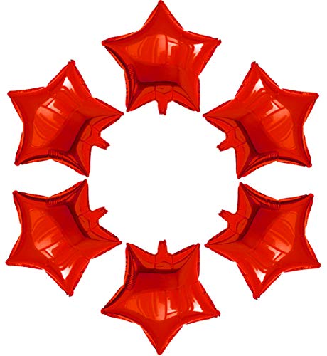 24 Pcs 18" Red Star Balloons Foil Balloons Mylar Balloon for Baby Shower, Gender Reveal, Wedding, Magical Prom or Engagement Party Decoration - color: Red