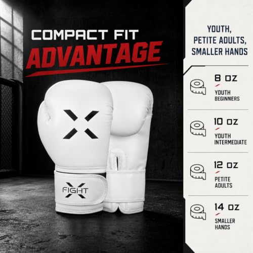 Professional Boxing Gloves Men Women – Pro Training Sparring Gloves, Heavy Bag, MMA Kickboxing Muay Thai Gloves – Hook & Loop with Wrist Support - color: White/Black, size: 16oz