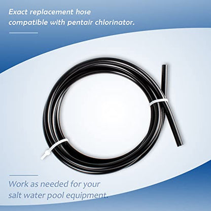 R172023 8-Feet Tubing Replacement - for Pentair Rainbow Chlorinator Automatic Chlorine/Bromine Pool and Spa Feeder Models 300, 302 Black