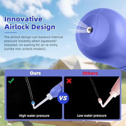 Hibbent Portable Bidet Sprayer and Travel Bidet with Hand Held Bidet Bottle for Personal Cleansing Use Extended Nozzle - Personal Hygiene Care Toilet Bidet Shower/Bathroom Bidet Spray -21.8oz(620ml) - color: Purple, style: 620ml