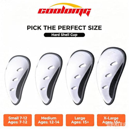 COOLOMG Athletic Flexible Cup Youth Boys Men Adult Hard Cup for Baseball Football Lacrosse Hockey MMA Boxing - size: X-Large
