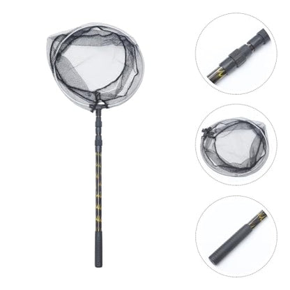 Cabilock Telescopic Fishing Net Replacement 1.5m Extendable Fish Landing Net with 35cm Mesh Head Portable Fishing Tool for Freshwater Pier and Camping Use