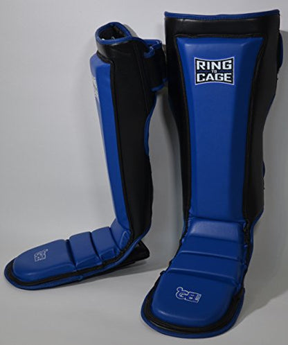 Ultima GelTech MMA Muay Thai Grappling Shin Instep Shin Guards - color: Blue, size: X-Large